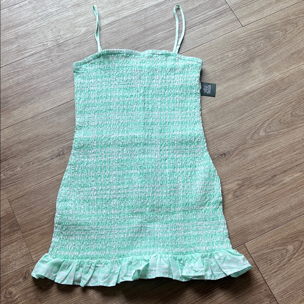 Wild Fable Mint/White Smocked Dress